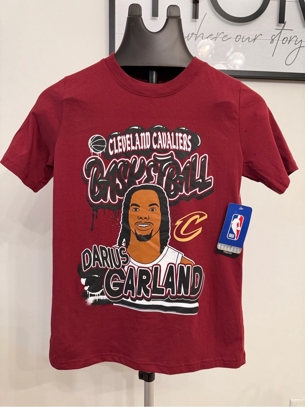 NBA Youth Cleveland Cavaliers Darius Garland Red T-Shirt